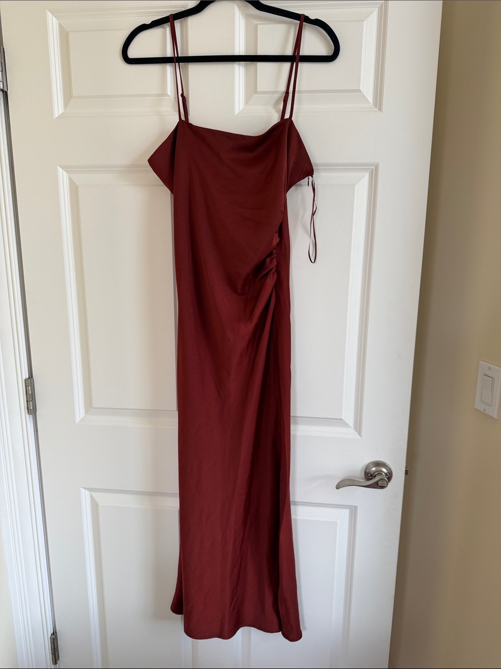 House of Harlow 1960 Spaghetti-Strap Maxi Dress in Wine